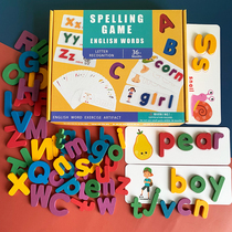 26 English Alphabet Spelling Word Games Childrens Puzzle Early Education Learning Cognitive Building Blocks Puzzle Matching Toys
