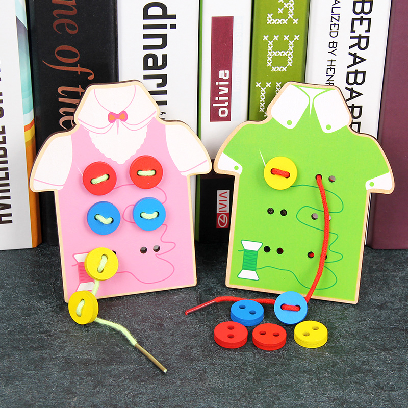 children's string beading wisdom early education toy baby fine movement training kindergarten monkey teaching aid 2-3 years old 5