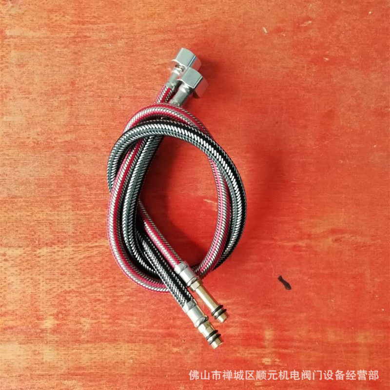 Stainless steel metal braided hot and cold water inflow hose toilet water heater high-pressure explosion protection connected water pipe 4 for home