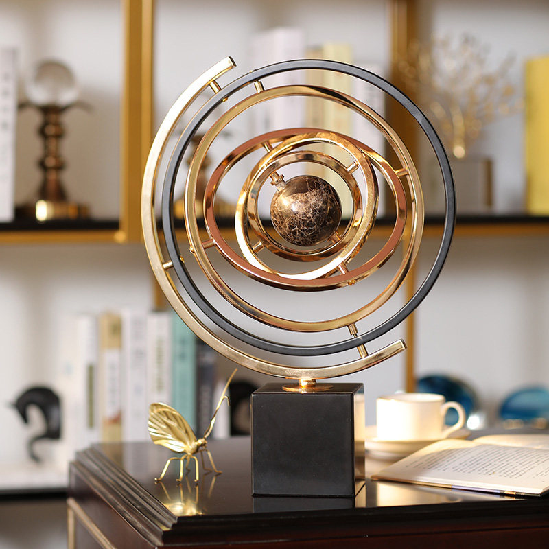 Light luxury European home office desktop globe decoration Creative American living room TV cabinet Wine cabinet decoration