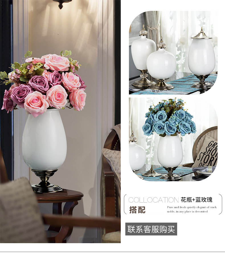 Home decoration vase soft furnishing articles ceramic handicraft artical example room living room TV cabinet decoration