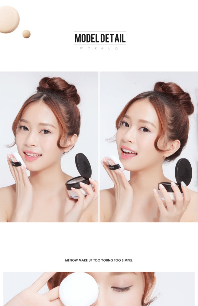 MENOW / Miele set phấn trang điểm dạng lỏng quạt mềm phấn nền thoáng khí phấn nền che khuyết điểm tự nhiên phấn phủ chống nắng
