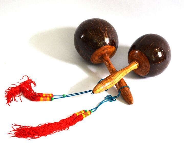 Coconut Sand Ball Children) Coconut Sand Hammer Coconut Sand Ball 1 Pair 2 Professional Sand Hammer KTV Props