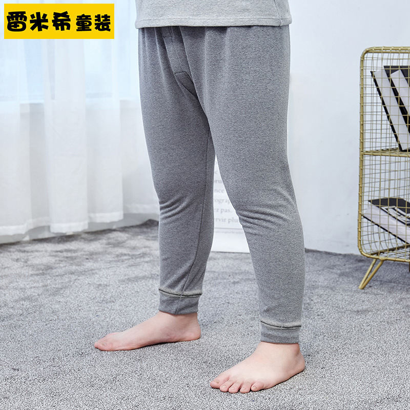Boys warm pants inner wear children plus velvet sanitary pants fat kids thermal pants big kids plus fat plus high waist cotton wool pants