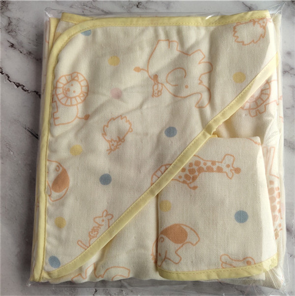 Pure cotton gauze double layer bamboo fiber soft newborn baby quilt baby wrapped bath towel gift burp towel 80*80