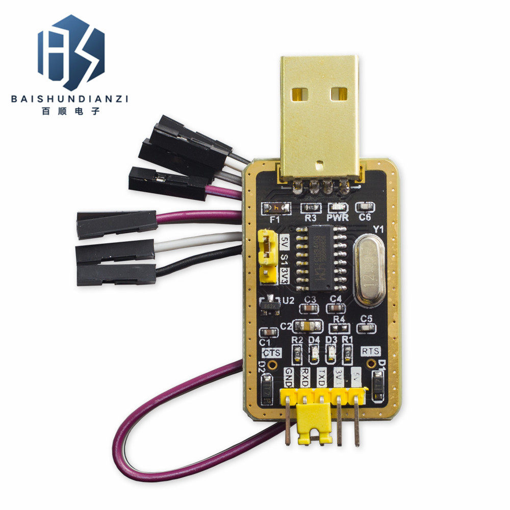 USB to TTL module conversion port 9 upgrade plate CH340G brush line STC downloader Turhao Hao Gold