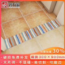 American pastoral Mediterranean antique brick threshold stone balcony over door stone kitchen waistline colored strip tile