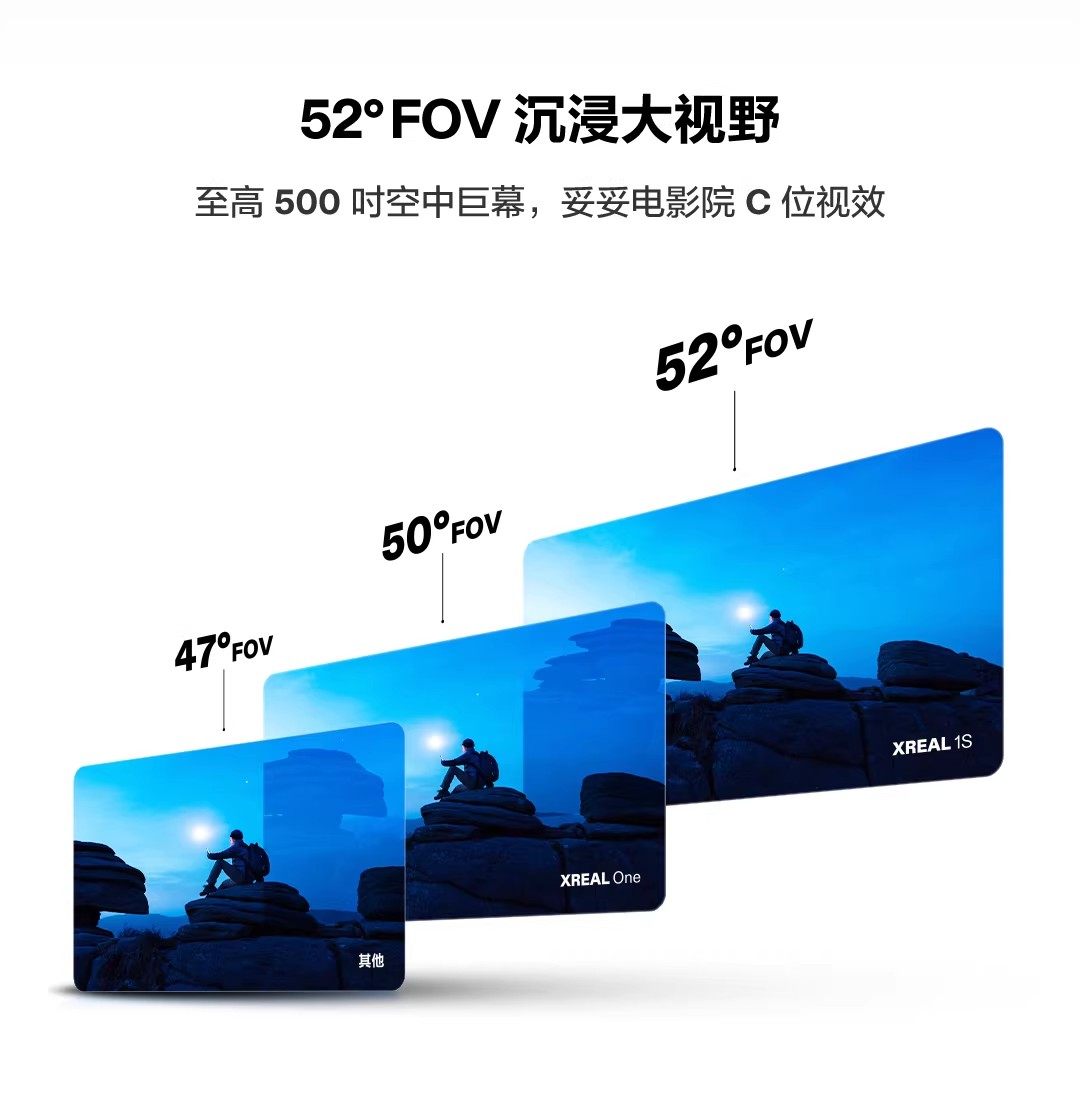 ar设备 xreal1s ar智能眼镜原生2d转3d自研x1芯片空中巨幕500英寸52度fov
