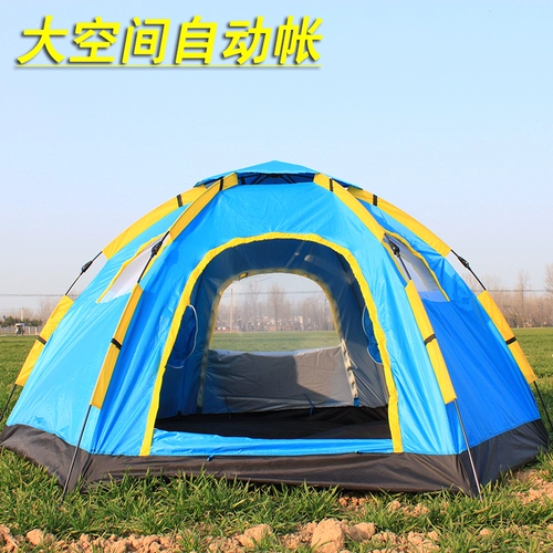 Подлинный кемпинг может бесплатно построить большой шестигранный, многословный двухслойный дикий дикий дождь палатка 3-4 5-8 человек