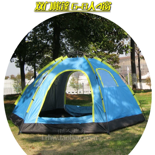 Подлинный кемпинг может бесплатно построить большой шестигранный, многословный двухслойный дикий дикий дождь палатка 3-4 5-8 человек