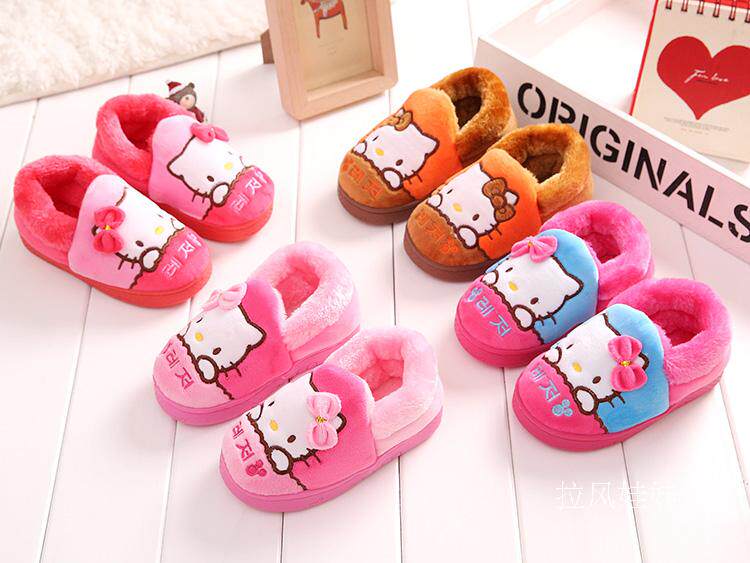 Pantoufles enfants en suède pour hiver - semelle EVA - Ref 1004986 Image 36