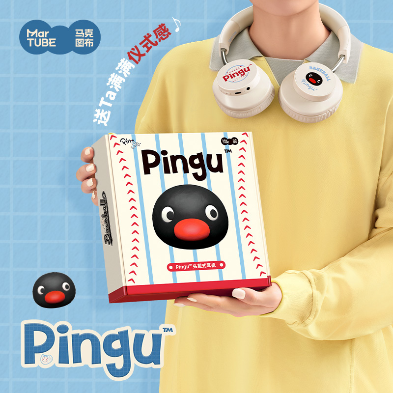 Maktub Pingu Headset Gaming E-Sports Wireless Bluetooth New Model Birthday Gift for Boys and Girls