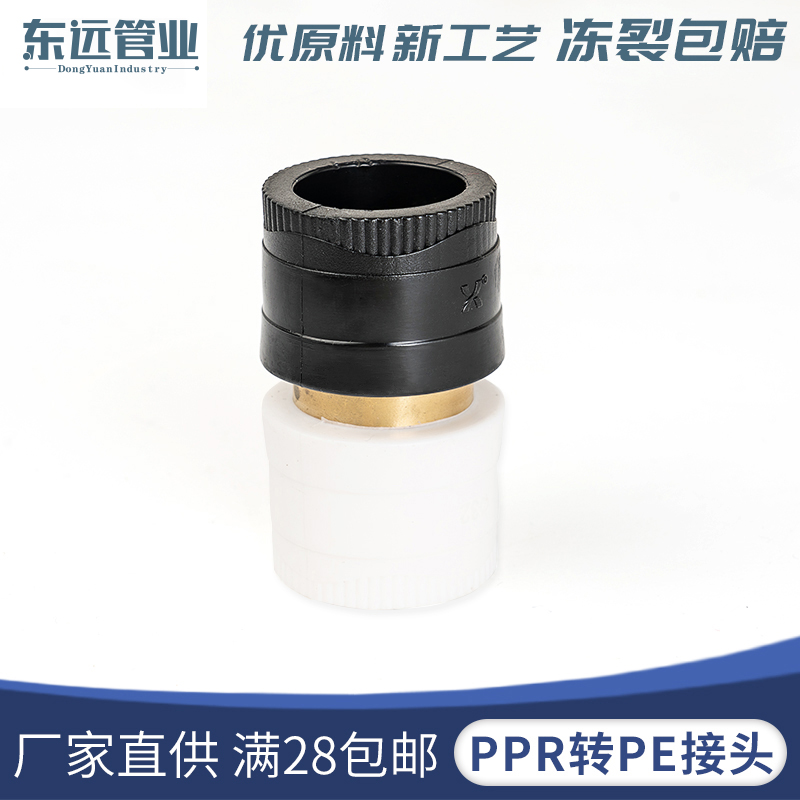 PE tubing pipe fittings 20 25 25 32ppr transfer pe joints 4 points 6 points 1 inch pe transfer ppr iron copper active joint accessories