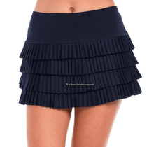 Lucky In Love Womens Tennis Pleated Skirt Tennis Skirt Navy Blue
