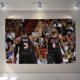 nba sao Valance ins phòng ký túc xá ngủ nền tấm thảm phòng khách trang trí tường che bóng rổ tùy chỉnh - Tapestry