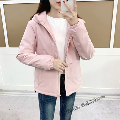 Winter women's fat plus size cotton clothes look thin casual loose 200Jin [Jin is equal to 0.5 kg] cotton-padded women's fat sister cotton-padded jacket jacket