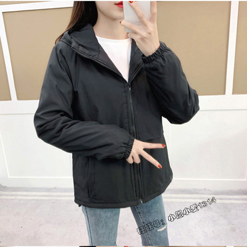 Winter women's fat plus size cotton clothes look thin casual loose 200Jin [Jin is equal to 0.5 kg] cotton-padded women's fat sister cotton-padded jacket jacket