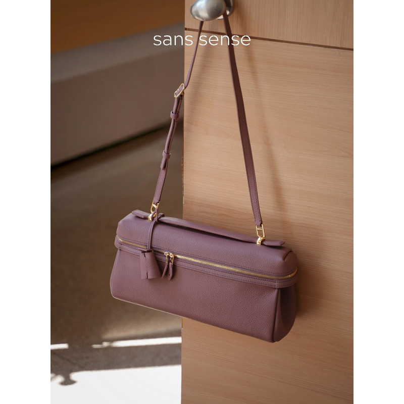 「Hengzhou」Portable Lunch Box Bag Full-Grain Calf Leather with Wax Thread Workshop Series