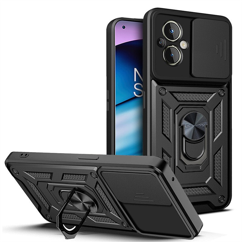 Suitable for Motorola Motog15/G05/G75 5G/G35/G55/G85/G34/G24/G04/G54/G84/G73/G23 Ring Protection Push Window Anti-Fall Car-Mounted Magnetic Phone Case