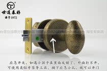 Taiwan Taiwanese full copper door lock American Nordic indoor bedroom bathroom keyless ball door lock golden handle