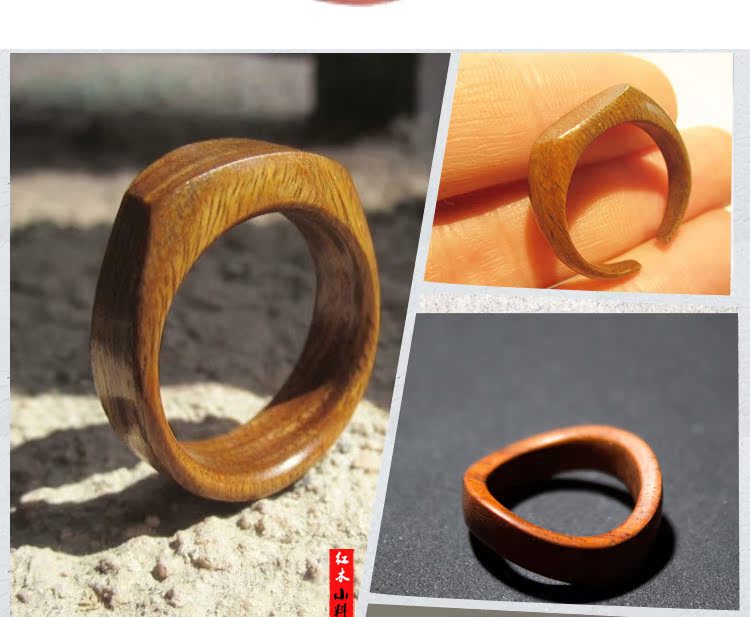 Bán nhẫn nhẫn gỗ đàn hương nhẫn gỗ gụ vòng gỗ đàn hương nhẫn gửi bạn gái món quà sáng tạo - Nhẫn nhẫn vàng 18k nam