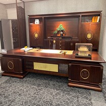 New Chinese solid wood desk Ukinwood Grand Bandstand modern minimalist bosss desk Presidents office Custom furniture