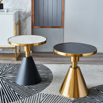 Light luxury slate corner table modern minimalist living room household metal high-end mini sofa next to stainless steel side table