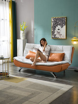 Modern Nordic small apartment sofa rental apartment multi-functional wash-free technology cloth lazy simple folding sofa
