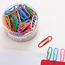 Del silver paper clip color loop needle creative cute bookmarks student return needle office paper clip