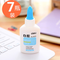 7 bottles of Del white glue model white latex DIY handmade white glue sticker glue wood special glue 40ML bottle