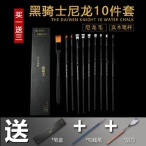 Sakura fan nylon gouache pen Black Knight gash oil painting acrylic watercolor brush art set