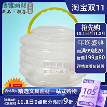 Transparent brush bucket folding bucket plastic small painting bucket art students watercolor gouache painting portable painting material