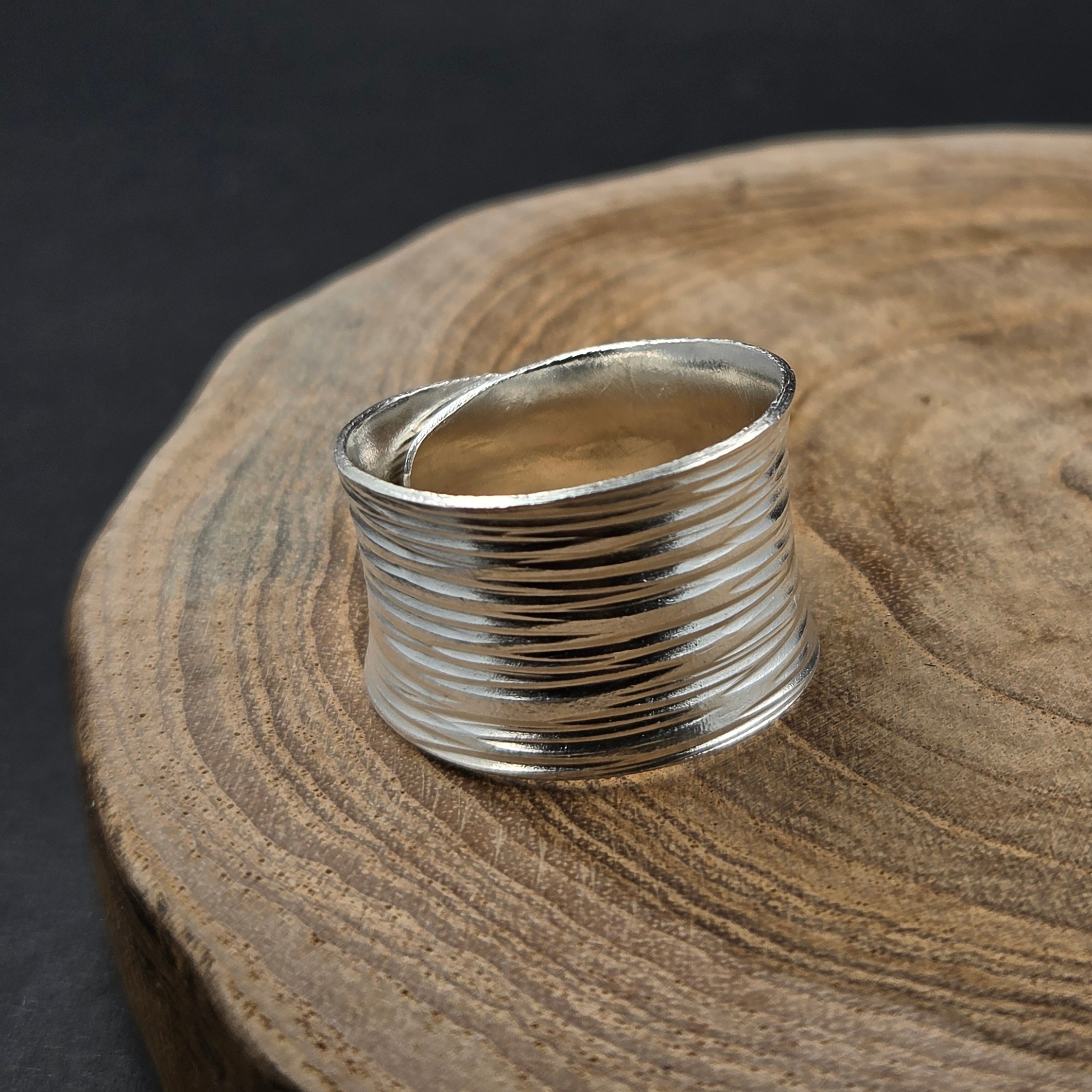 Made in Thailand, Yu Ming, Chiang Mai handmade silver ring, pure silver opening, adjustable