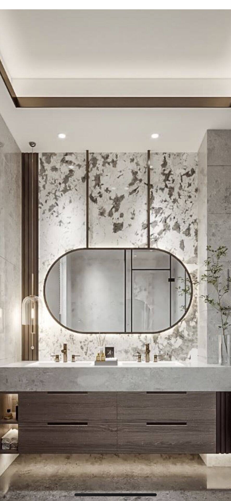Smart bathroom mirror powder room mirror with light led makeup mirror wall mounted with frame toilet mirror bathroom mirror