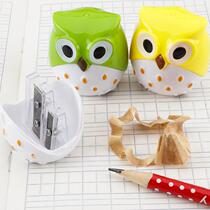 Factory direct supply Shigaraki 349 pencil sharpener pencil sharpener student creative cute owl double hole pencil sharpener