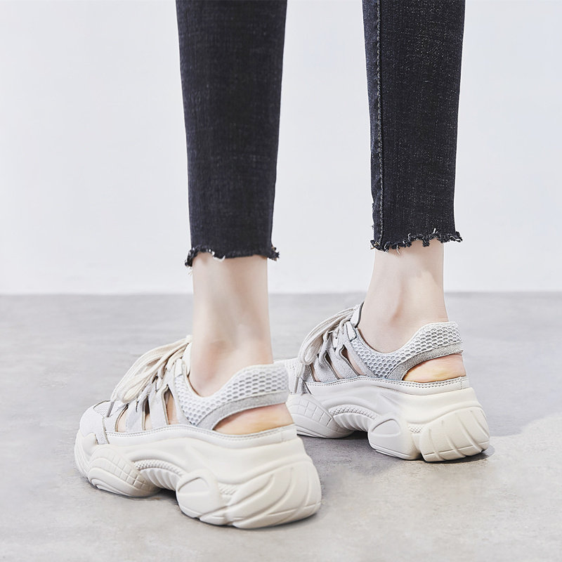 (Luxury Xiaofan) 2022 spring new all-match mesh breathable sandals ins super hot Internet celebrity old shoes women's trend