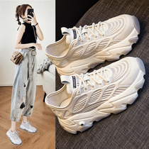 (Luxury small fan) Show feet little Daddy shoes women 2021 summer breathable net red ins super fire all-match sneakers tide