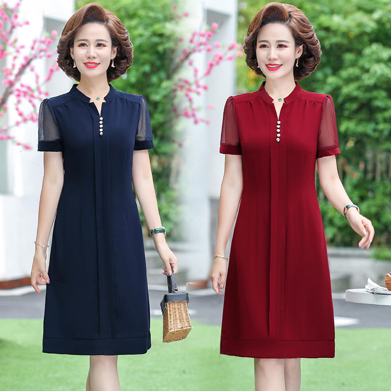 Trendy summer dresses for middle-aged moms: new 2025 styles! elegant chiffon  dresses for women in