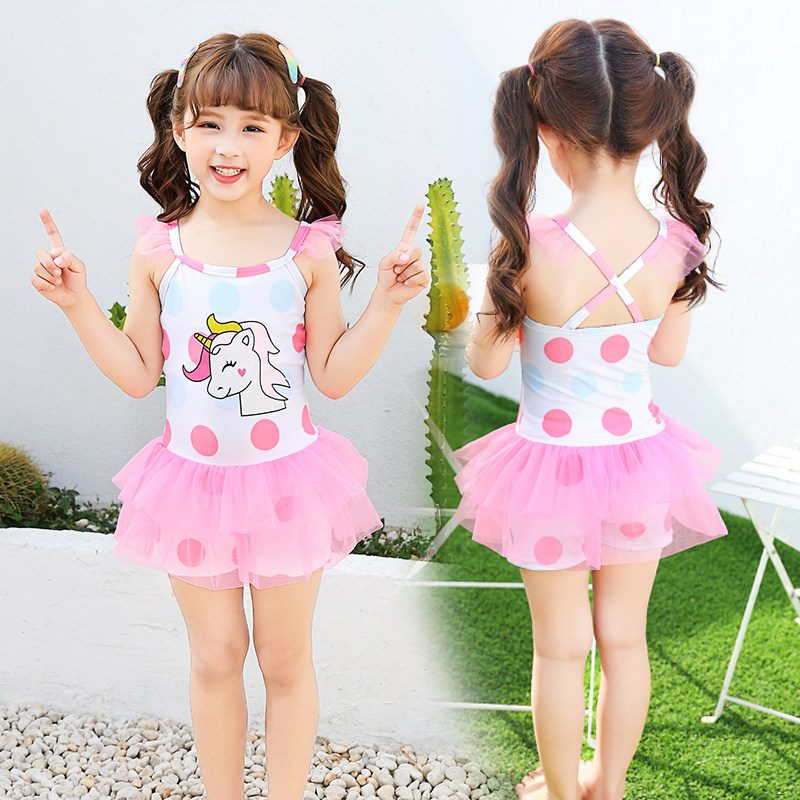 Mermaid Swimsuit Children's Princess One Piece Swimwear Cute Girls Baby Swimwear Girls Kids