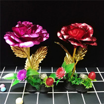 Hotel artistic conception dishes sassy platter kitchen creative small ornaments gold foil rose plate decoration decoration embellishment