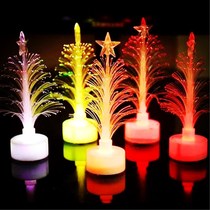 Hotel restaurant Sushi dishes around the sashimi set plate decoration fiber optic Christmas tree dish decorations embellishment ornaments