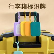 Silicone luggage tag boarding pass check-in hanger travel suitcase anti-lost logo name pendant