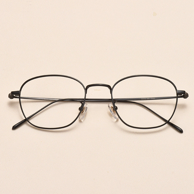 Ultra-light pure titanium eye frames female art retro trendy frame men can be matched with myopia astigmatism height number of eyes gold