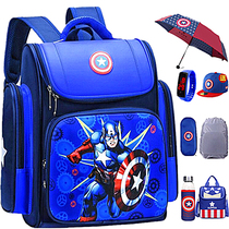 Primary school school bag Captain America school bag Male childrens school bag 1-2-3-4-5-Grade 6 Chiropractic School bag