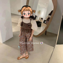 Girl Clothing Trendy Ocean Korean version Childrens clothes Summer clothes New casual ladies Fried Street Shirts T-shirt Blouse Pants