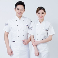 Белый фартук, короткий рукав