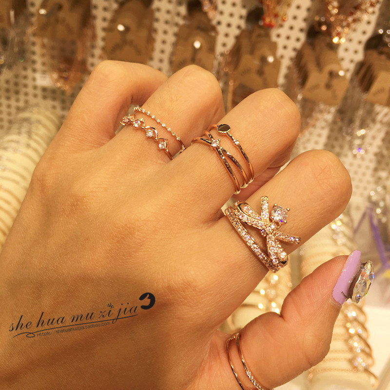 SHMZJ Hàn Quốc Dongdaemun mở vòng cá tính nhẫn bất thường nhẫn nữ thời trang nhẫn nhẫn chrome heart