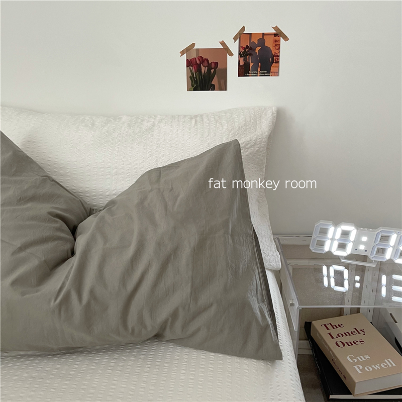 Pure color hundred pillow sleeves in all cotton washing cotton pillow sleeve breathable cleaning multicolor 48*74 one pair of double use