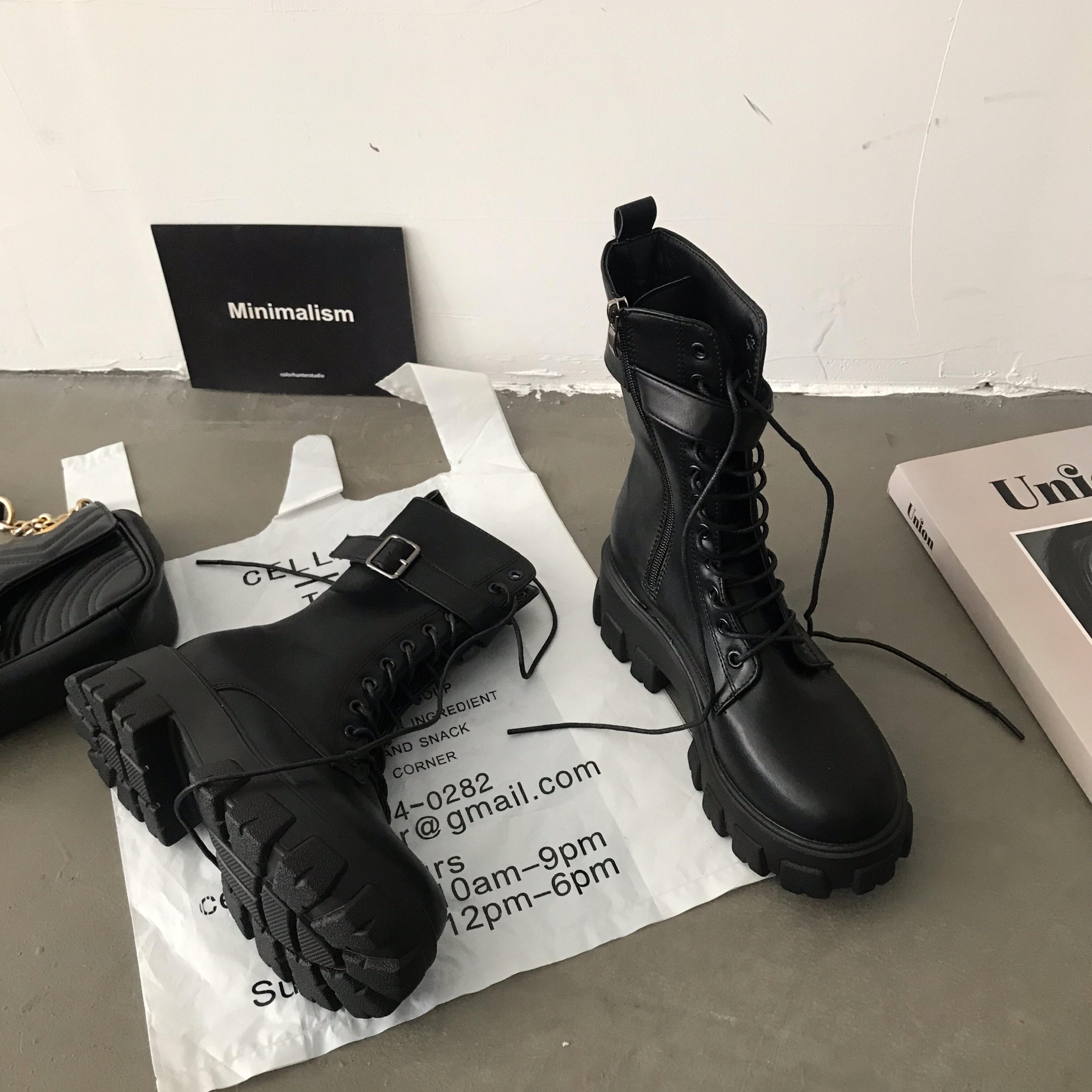 Small sun home in thick bottom Martin boots female Englishman wind student hundred and short boots summer 2023 new tide boots