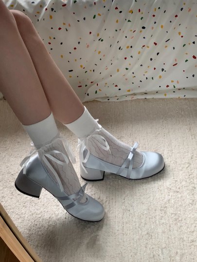 小sun家法式仙女风复古百搭蝴蝶结厚底玛丽珍单鞋女2025年秋季新